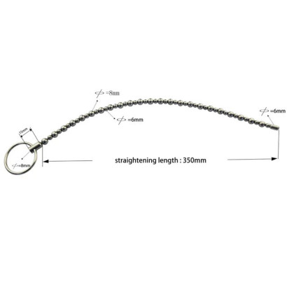 Stainless Steel Urethral Sound Dilator Penis Stretching Plug Beads Urethral Dilator Urethral Catheter Stimulator Sex Toy for Men