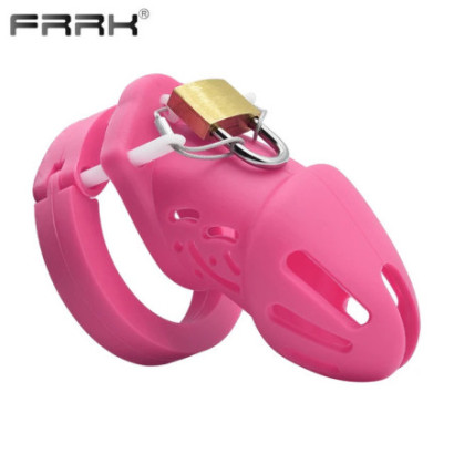 Frrk Hollow Fish Male Chastity Cock Cage With Red Pink Black Blue Purple White Colorful Penis Rings Bondage Bdsm Adults Sex Toys