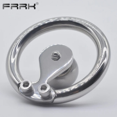 Frrk Flat Pad Convertible Inverted Male Chastity Cage With Metal Solid Ball Urethral Penis Plug Cock Rings Orgasm Denial Sex Toy