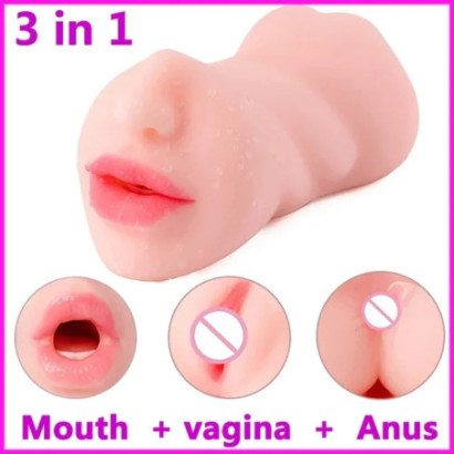 WNN Real Pussy Oral Sex Deep Throat Male Masturbator Adult Masturbador Masculino Male Masturbator Realistic Vagina Sex Toys    -