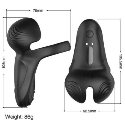 Waterproof Electric Male Masturbation Semen Lock Ring Charging Adult Sex Toy Vibrating Ring Penis Stimulator Passionate Flirting