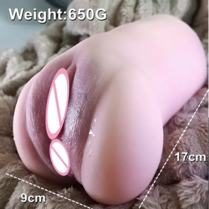 WNN Sex Toys for Men Real Vagina Pocket Pussy Dual Channel Mouth Anal Realistic Artificial Vagina Pocket Pussy Blow Masturbator