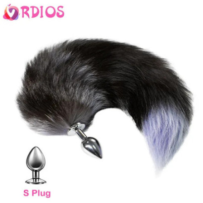 Vrdios Sexy Fox Metal Butt Plug Tail Set And Mask Collar Kit Anal Toy For Couple Women Cosplay Adult Game Sex Products Shop - An