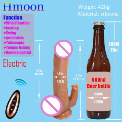 Heating Penis Remote Control G Spot Vibrat Telescopic Vibrating Soft Realistic Dildo Vibrator With Suction Cup Female Sex Toy -