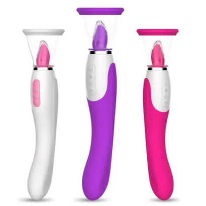 Vibrators For Women G Spot Clit Nipple Tongue Licking Stimulator Massager Suckers Sex Toy Dildo - Clitoris Stimulation - Pandash