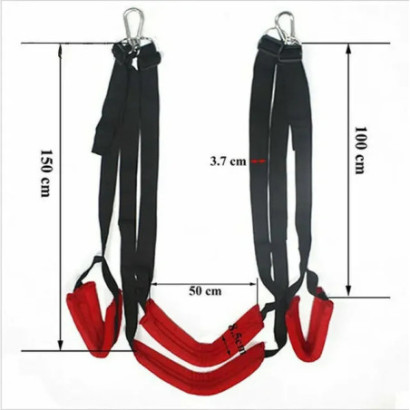 HotX Soft Material Sex Swing Furniture Open Leg Cuff BDSM Bondage Adult Chair Hanging Door Erotic Sex Toy for Couple    - Pandas